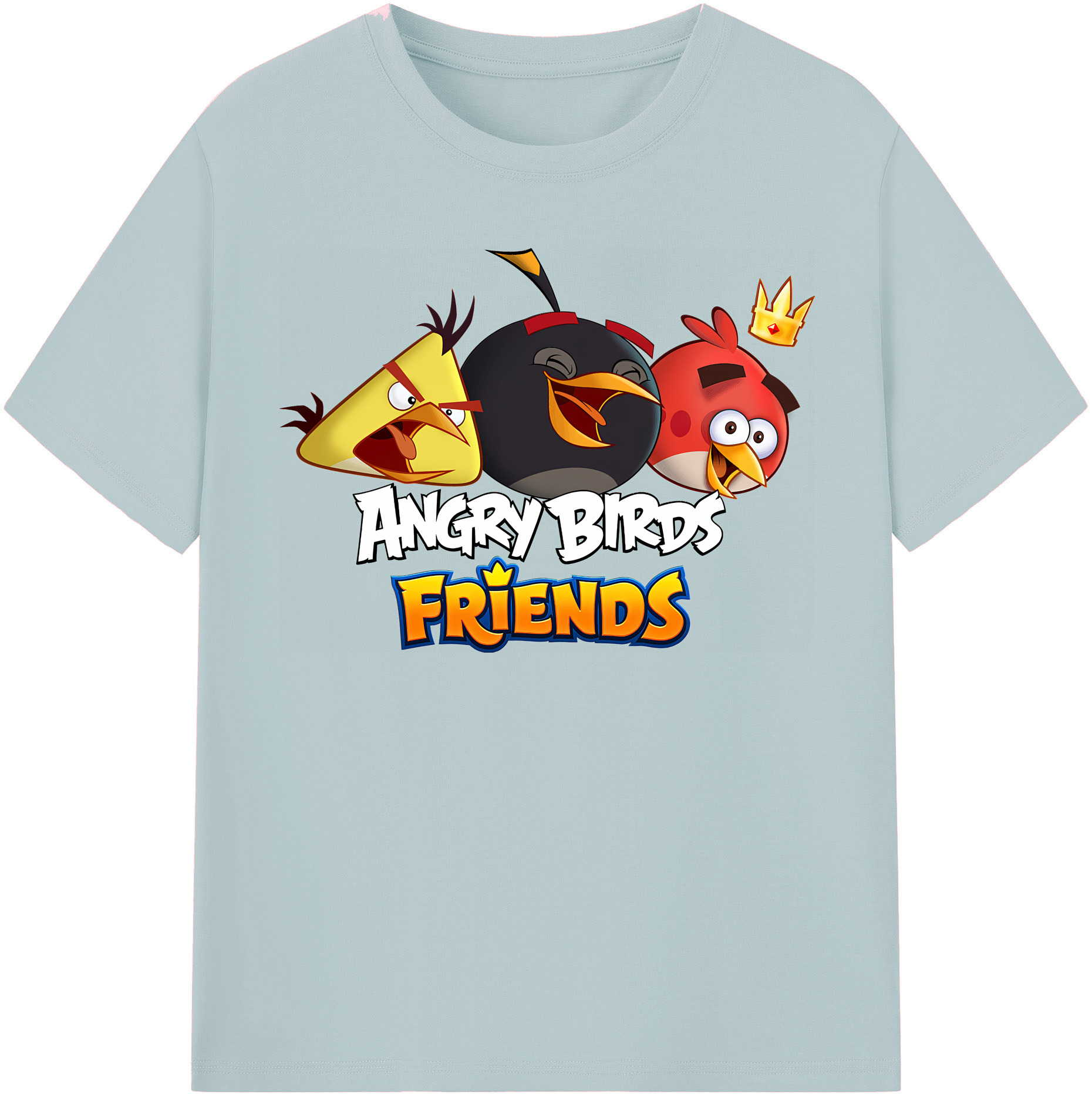 （画像用） Angry Birds アングリーバード 綿100％半袖Tシャツ（フロントプリント）